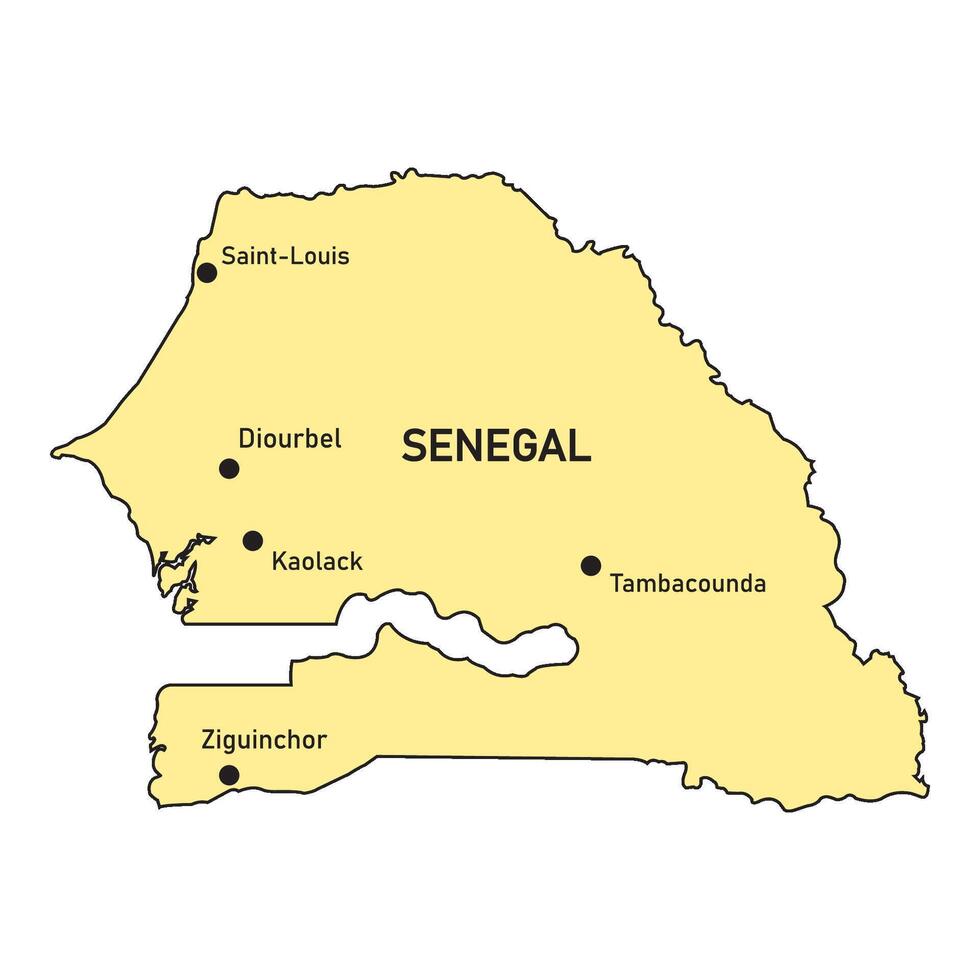 Senegal country map vector