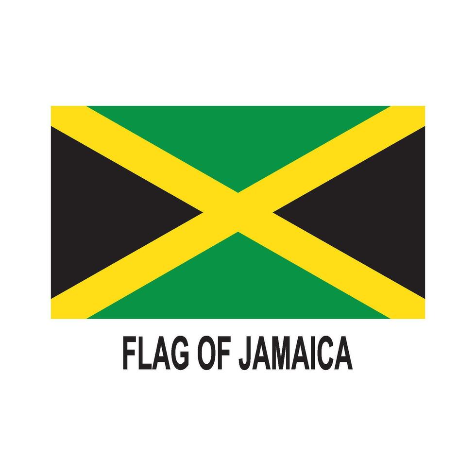 Jamaica flag design vector