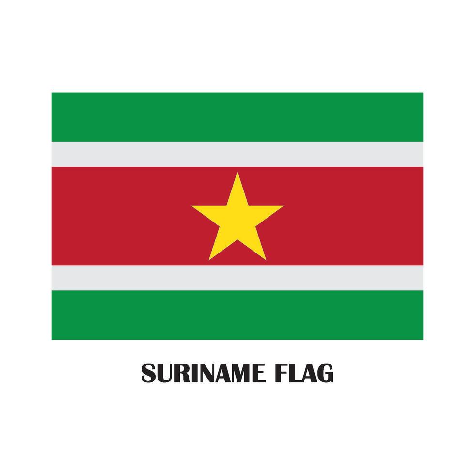 Suriname country flag vector