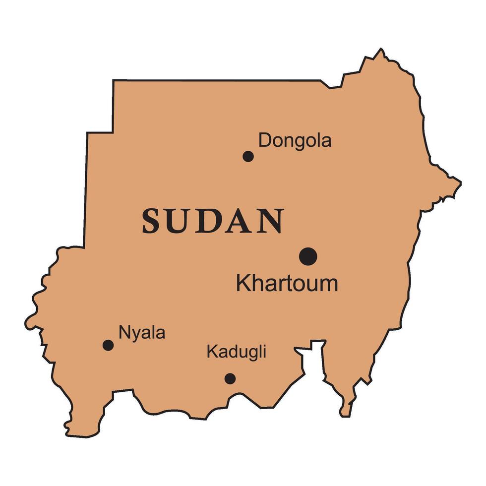 Map of Sudan vector
