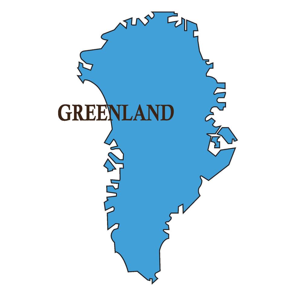 Greenland map design vector