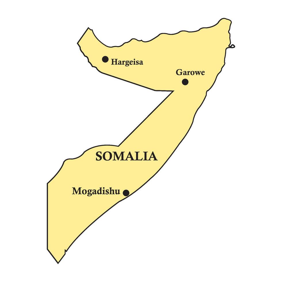 Map of somalia vector