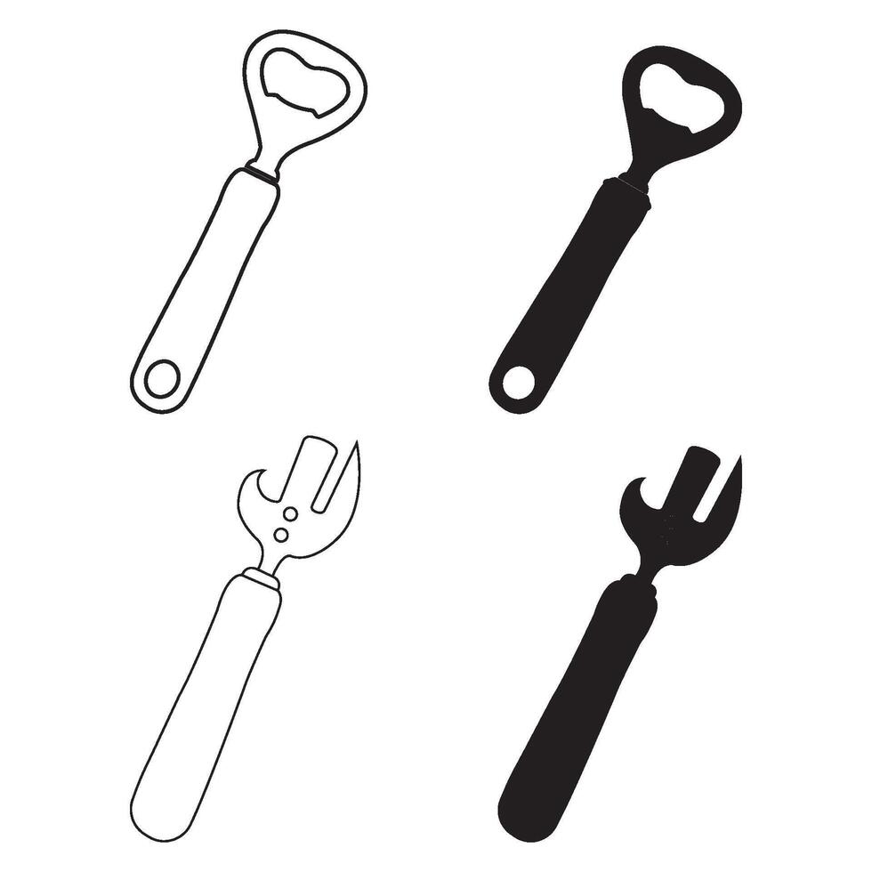 bottle opener icon vector