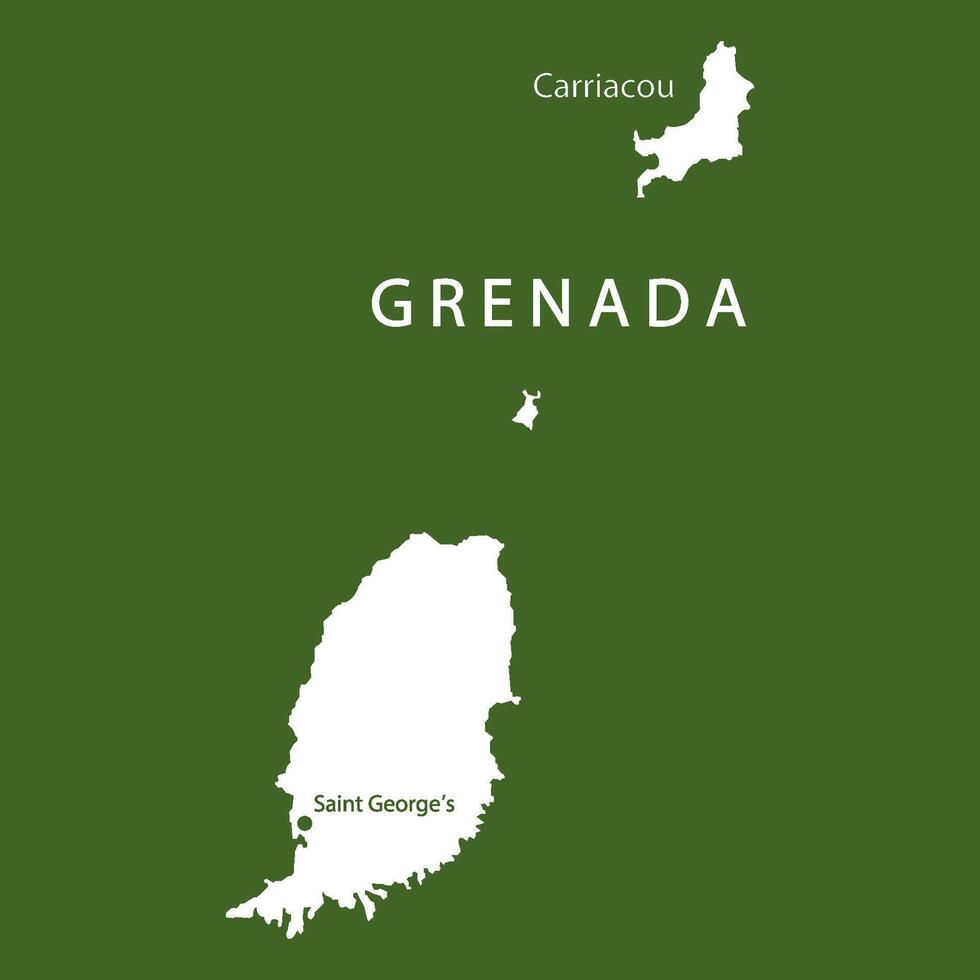 Map of Grenada vector