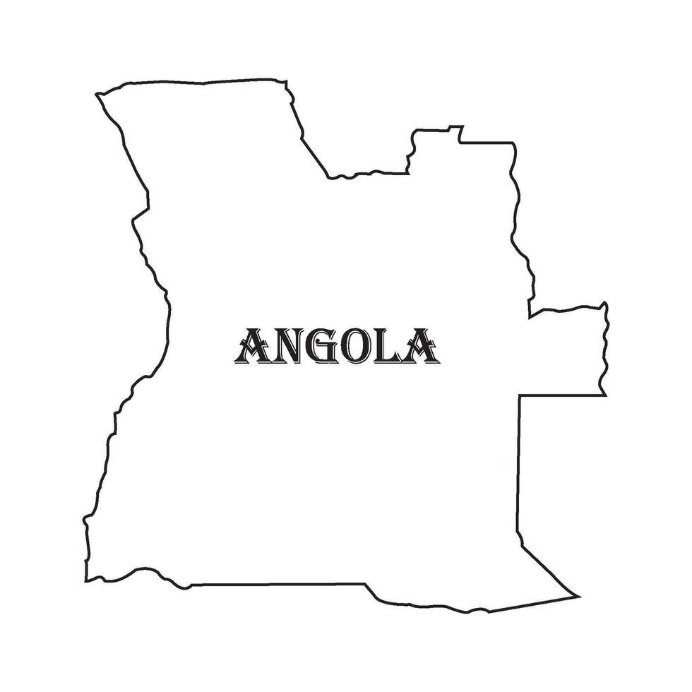 Angola country map vector
