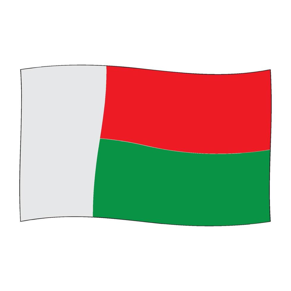 Madagascar flag icon vector