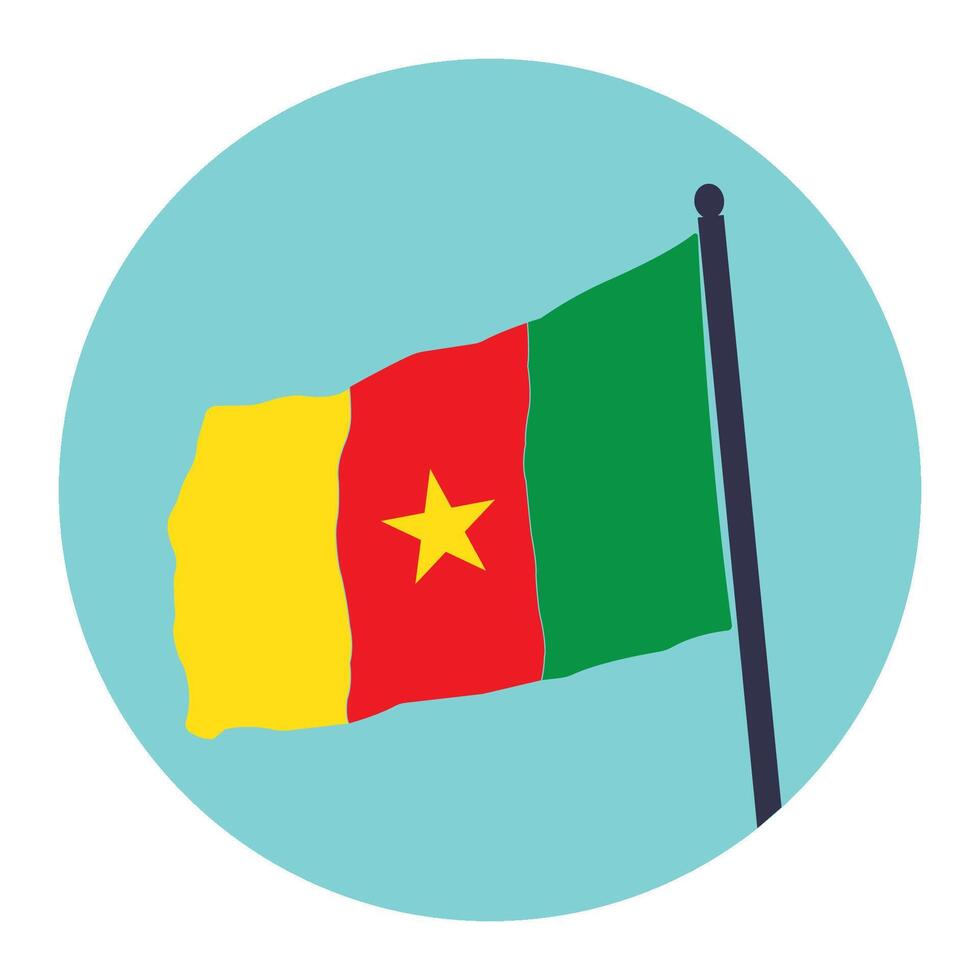 Cameroon flag icon vector