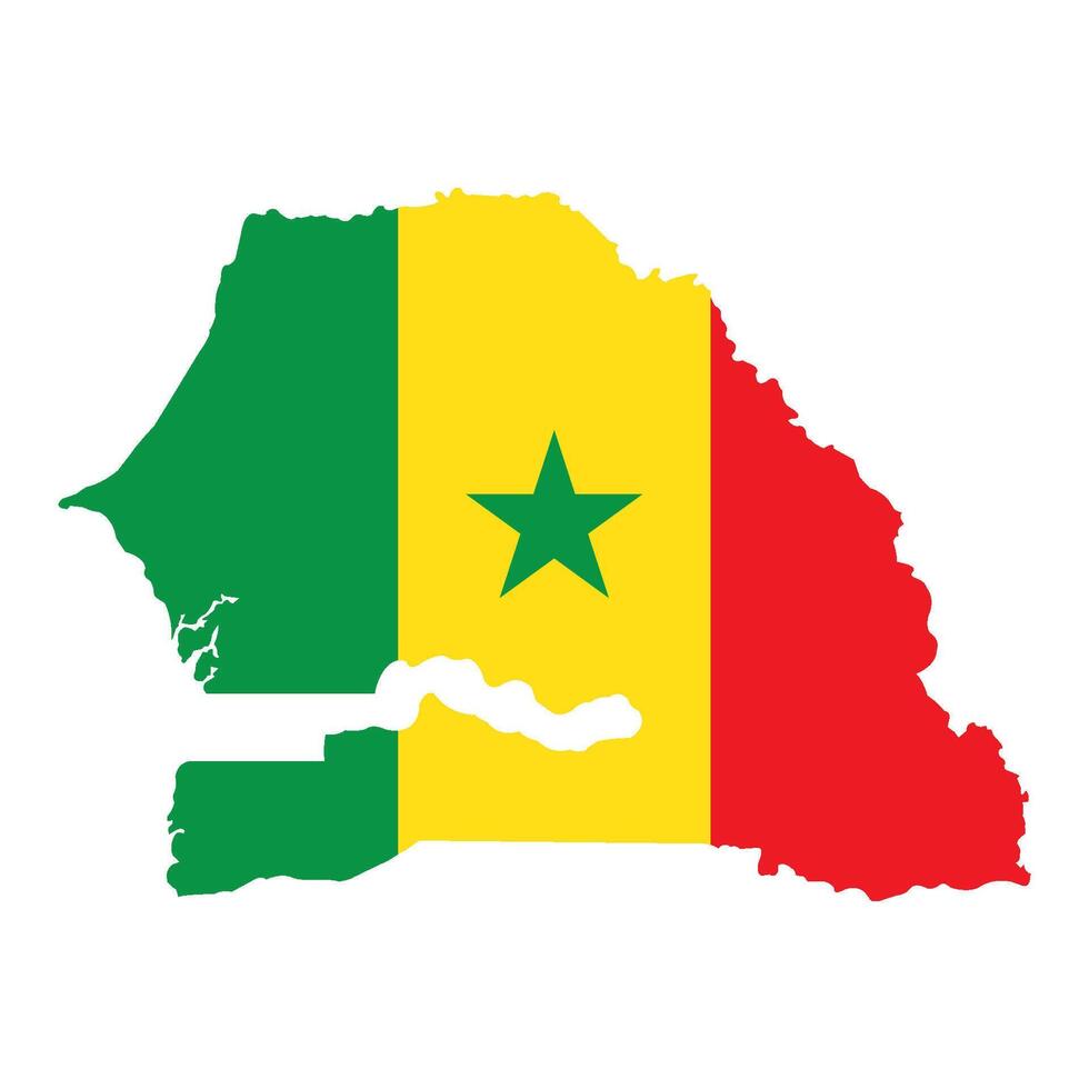 Senegal country map vector