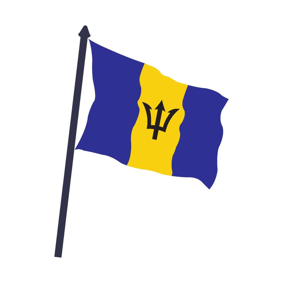 Barbados flag design vector