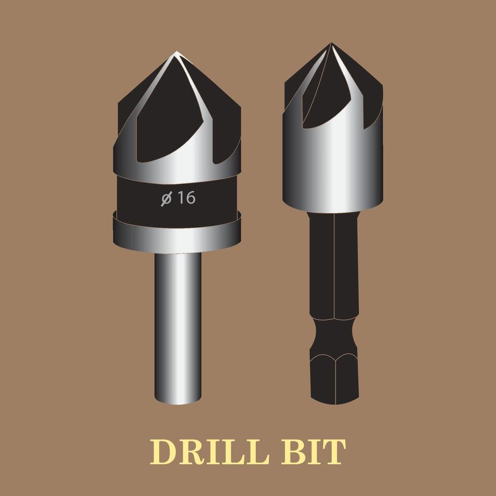 Drill bit icon vector