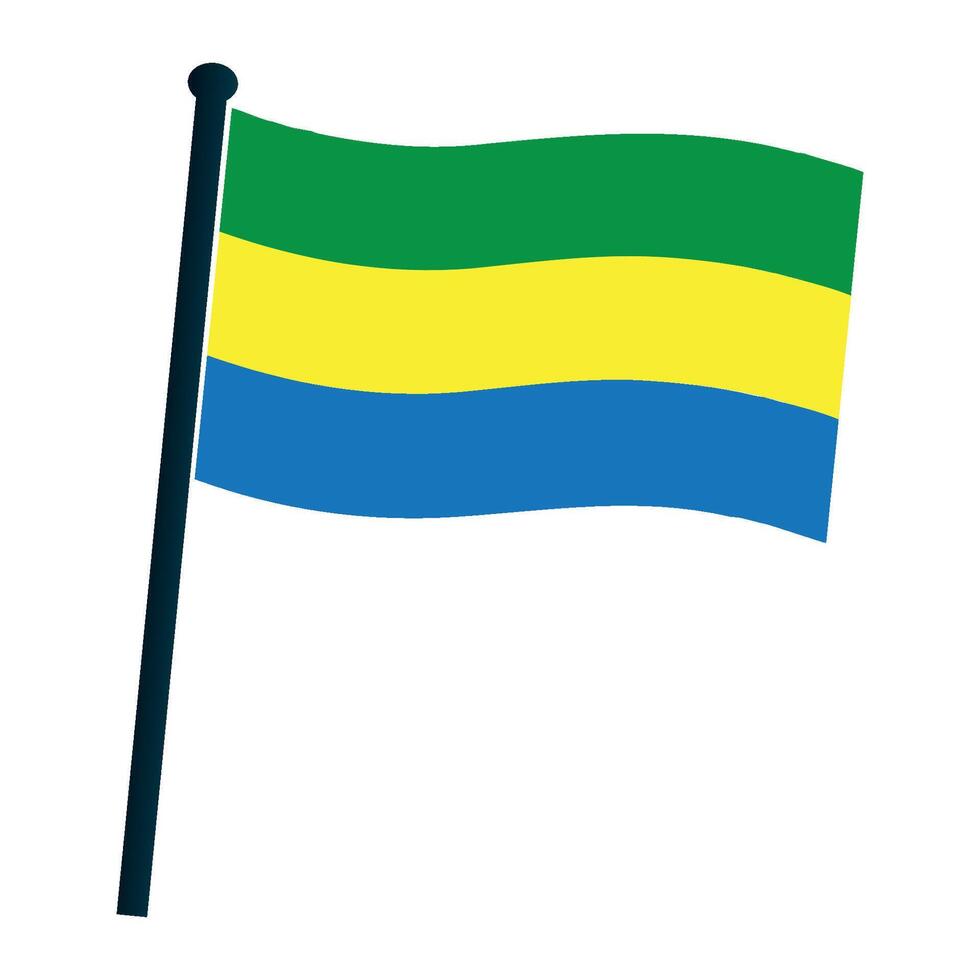 Gabon flag design vector