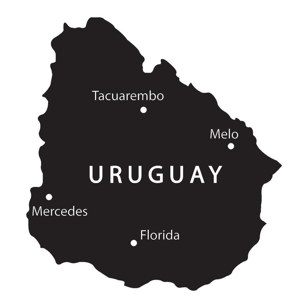 Map of uruguay vector