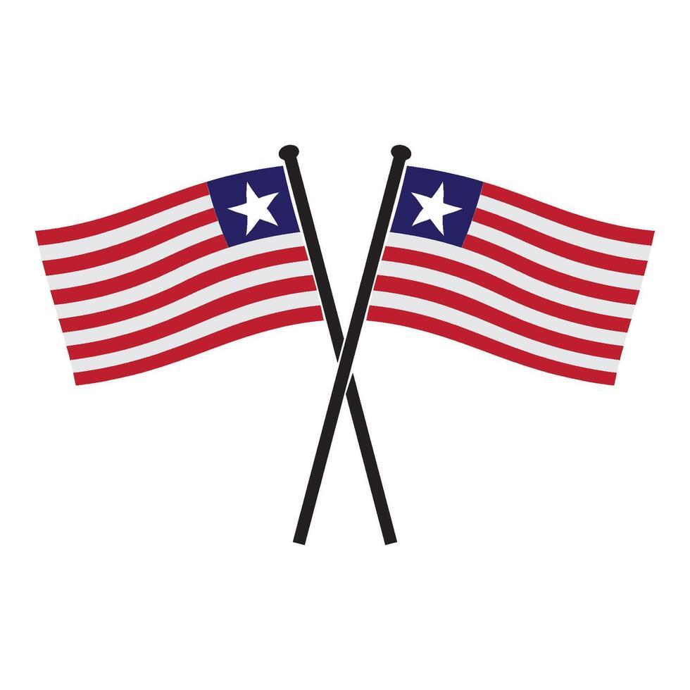 Liberian flag design vector