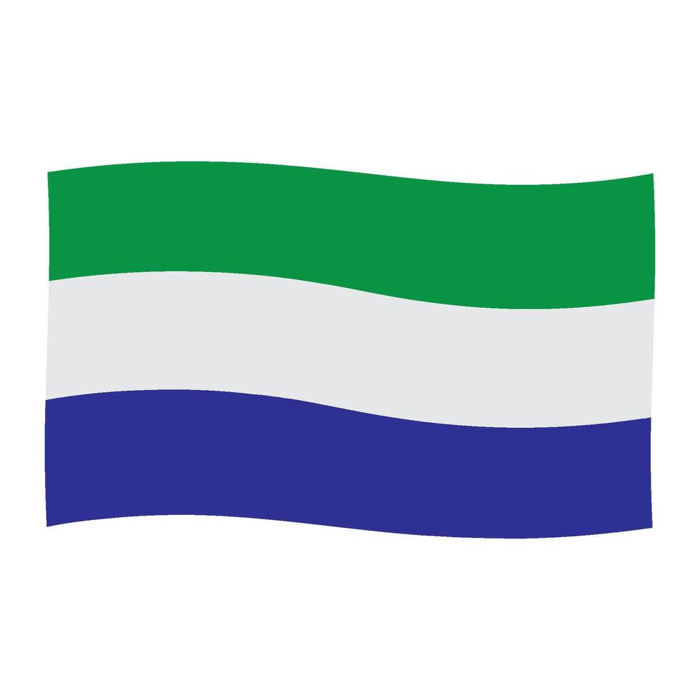 Sierra leonne flag icon vector