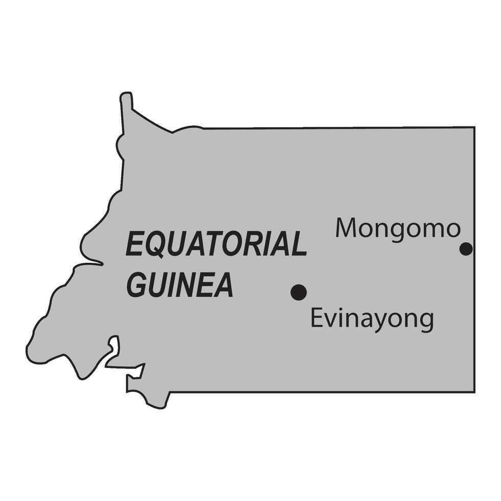 Map of Equatorial Guinea vector
