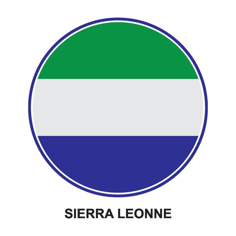 Sierra leonne flag icon vector