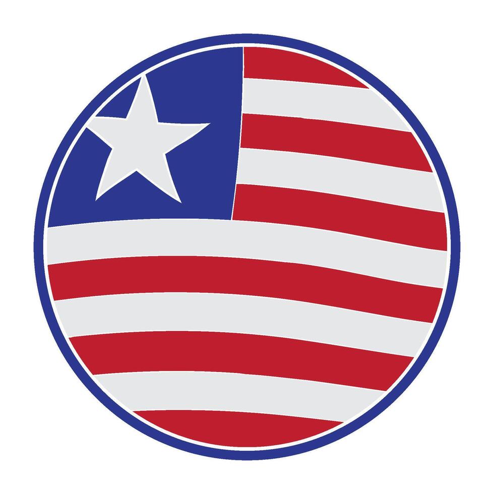 Liberian flag design vector