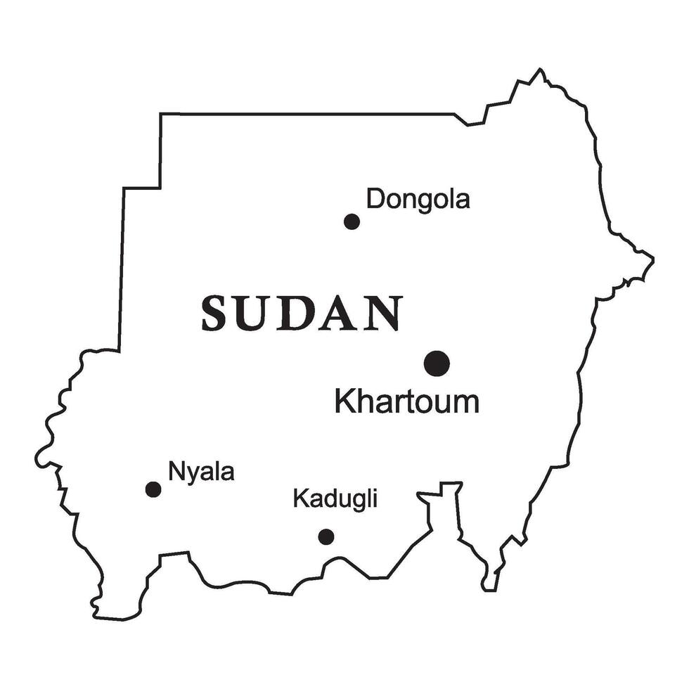 Map of Sudan vector