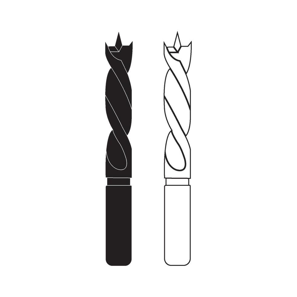 Drill bit icon vector