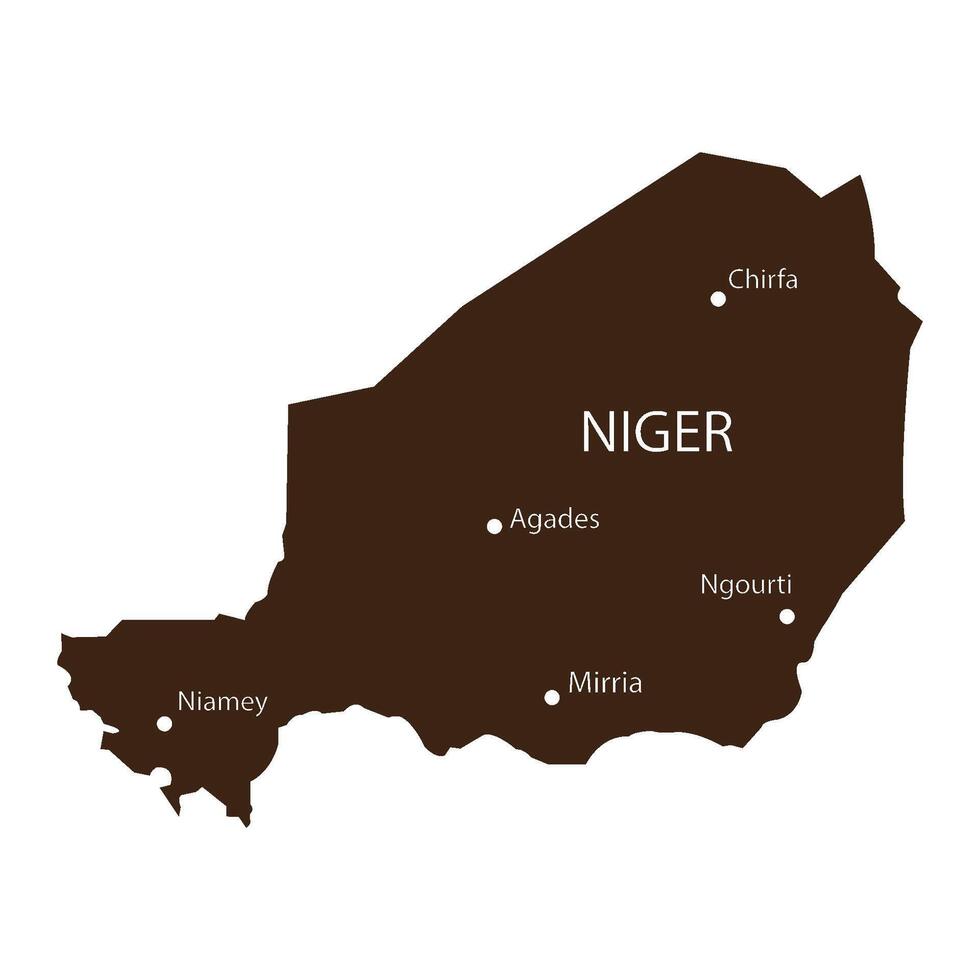 Niger map icon vector