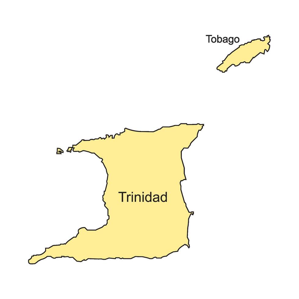 Map of trinidad vector
