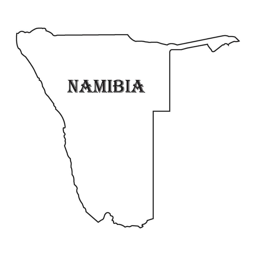 Map of Namibia vector
