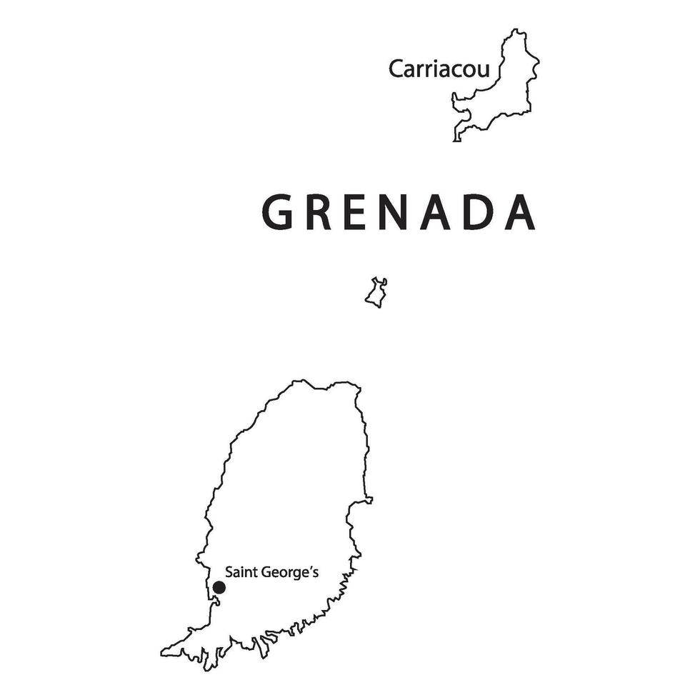 Map of Grenada vector