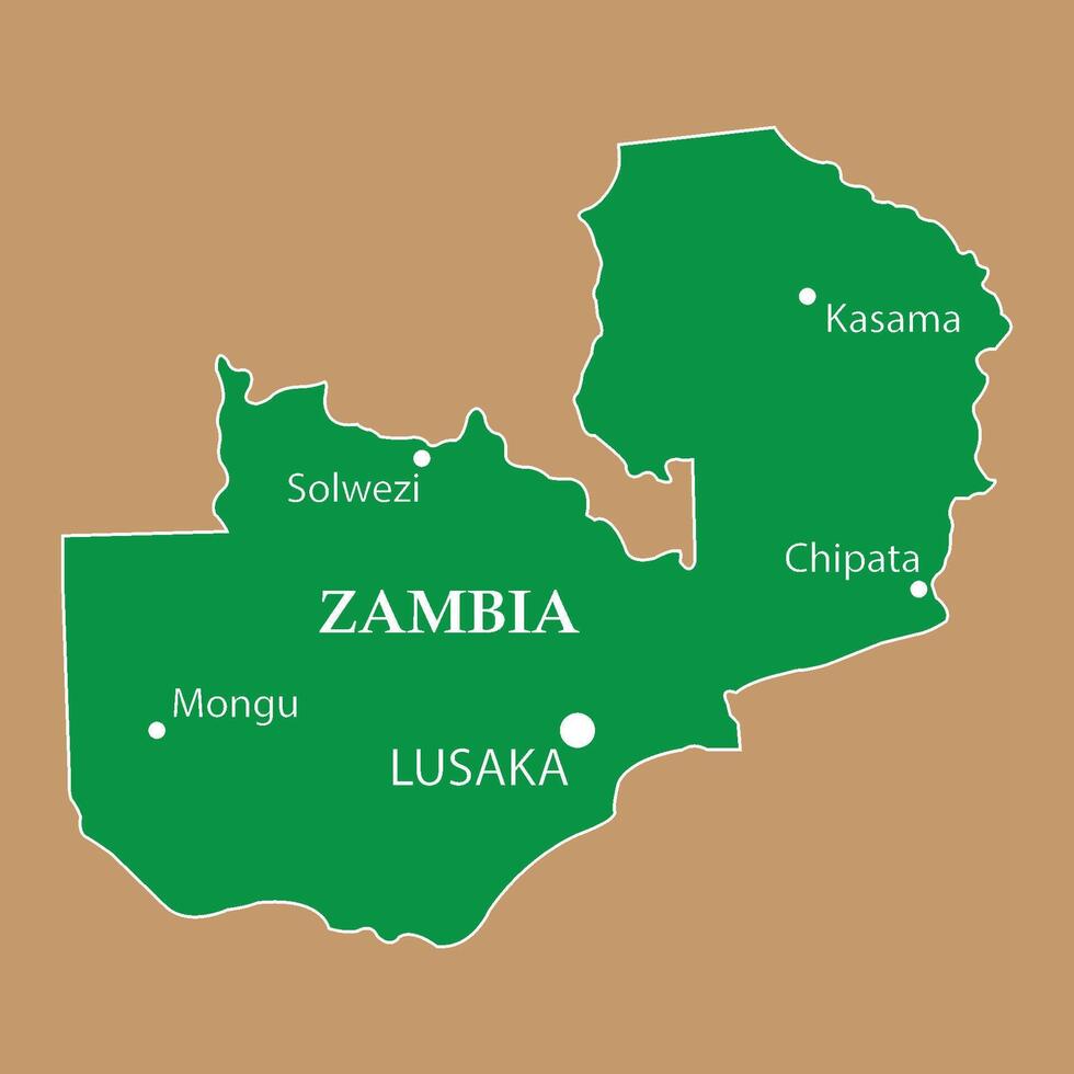 Map of zambia vector