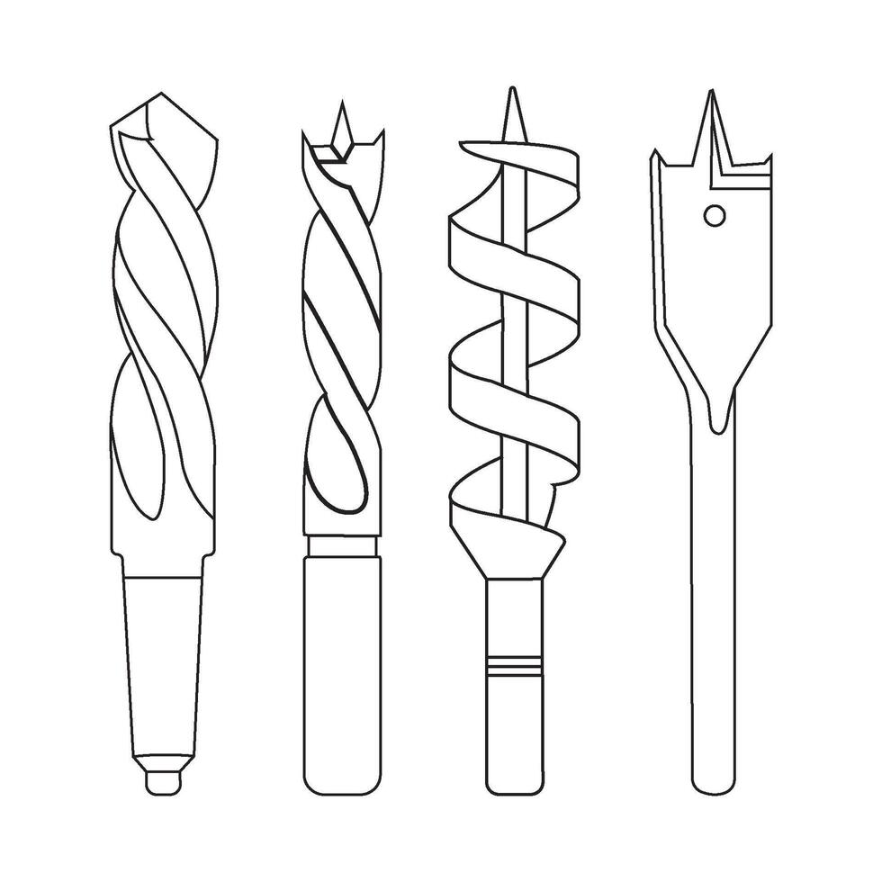 Drill bit icon vector