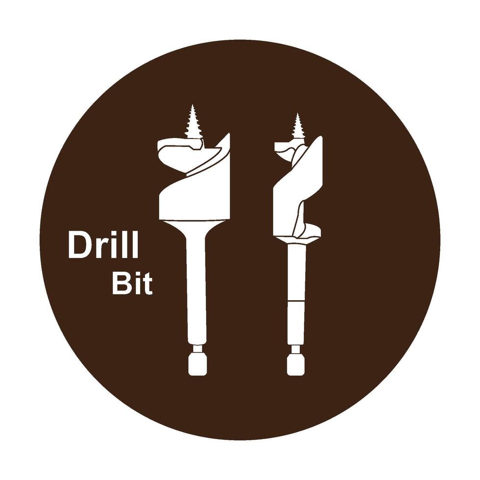 Drill bit icon vector