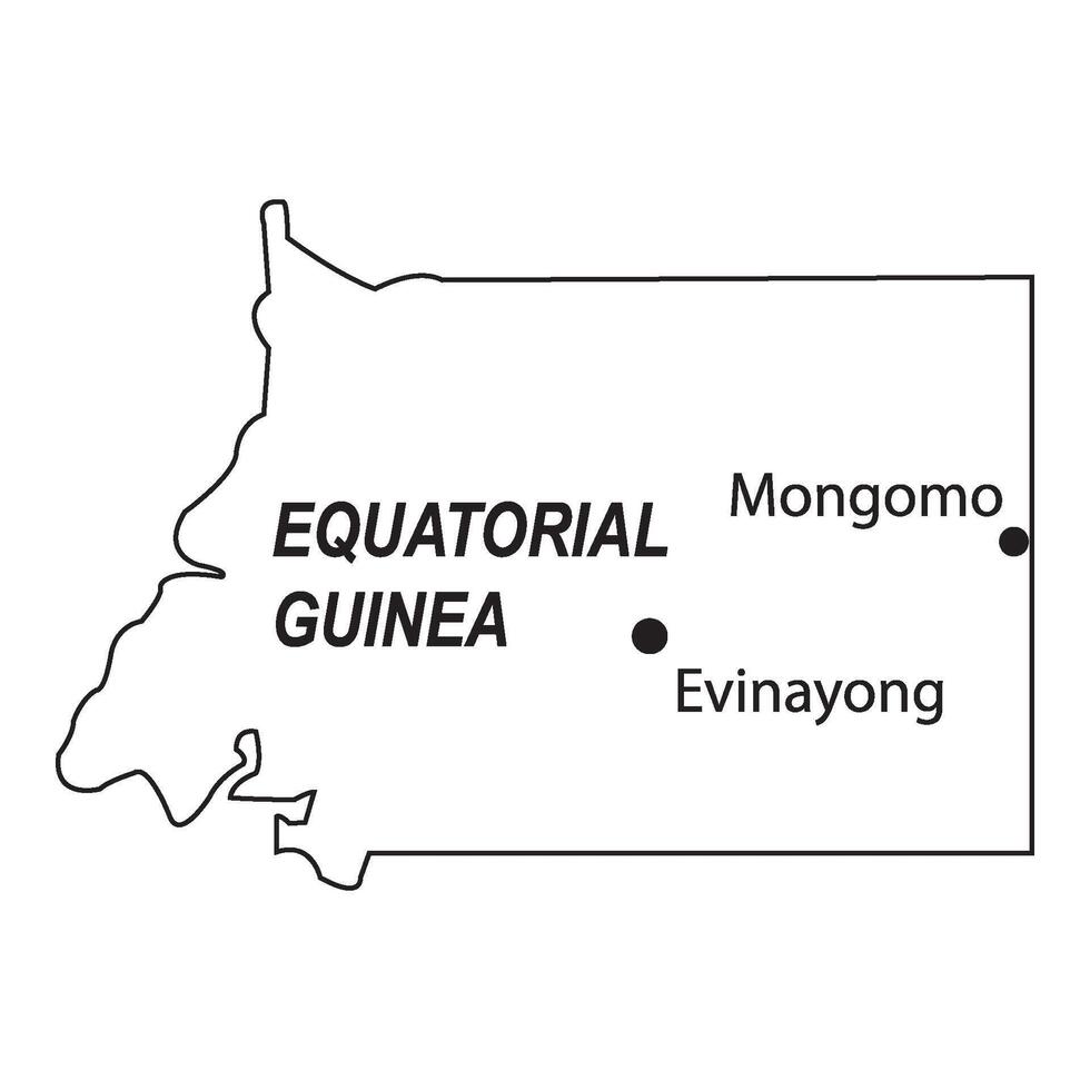Map of Equatorial Guinea vector
