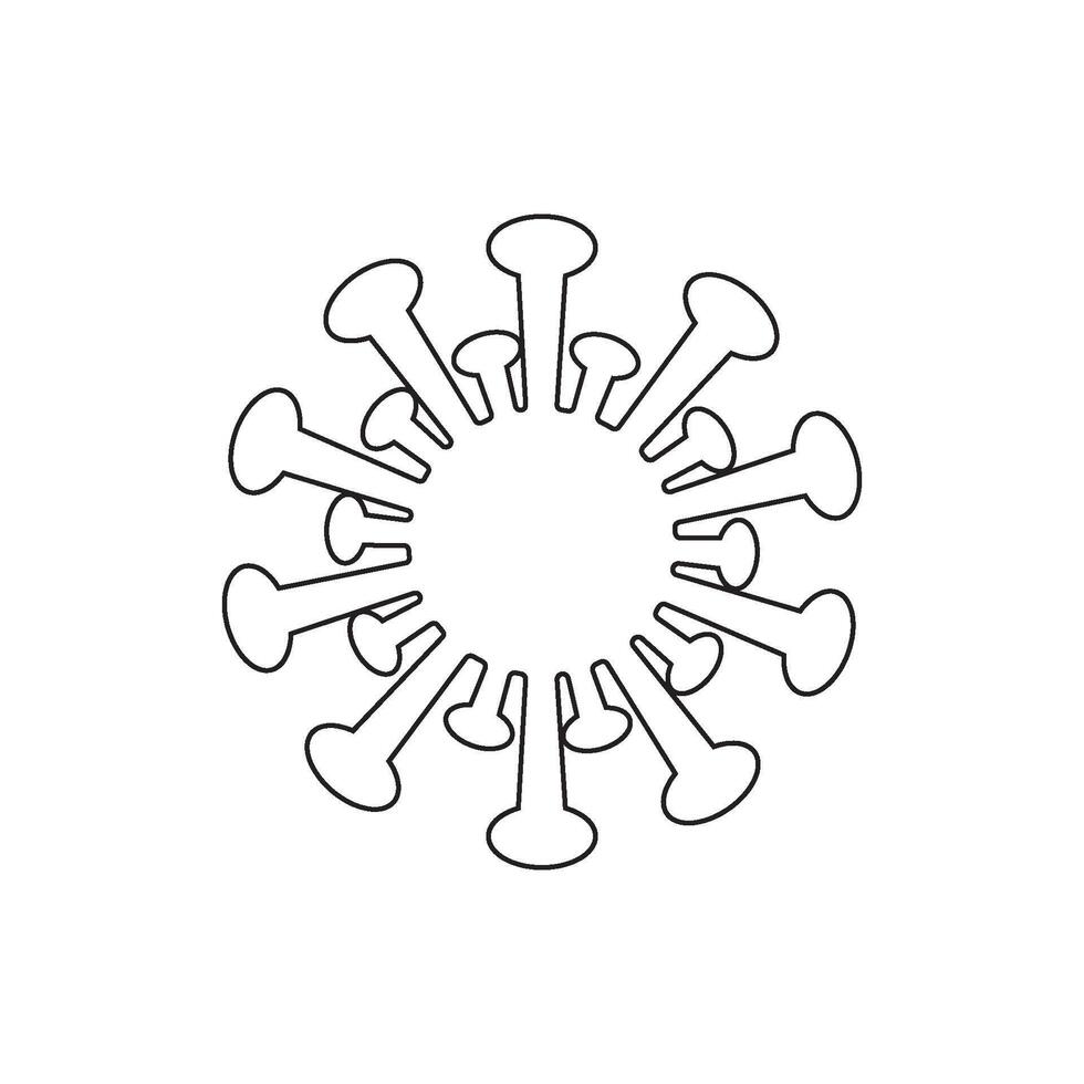 Bacteria, microbes, virus icon vector