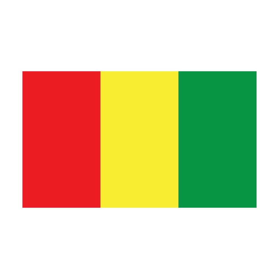 Guinea flag icon vector