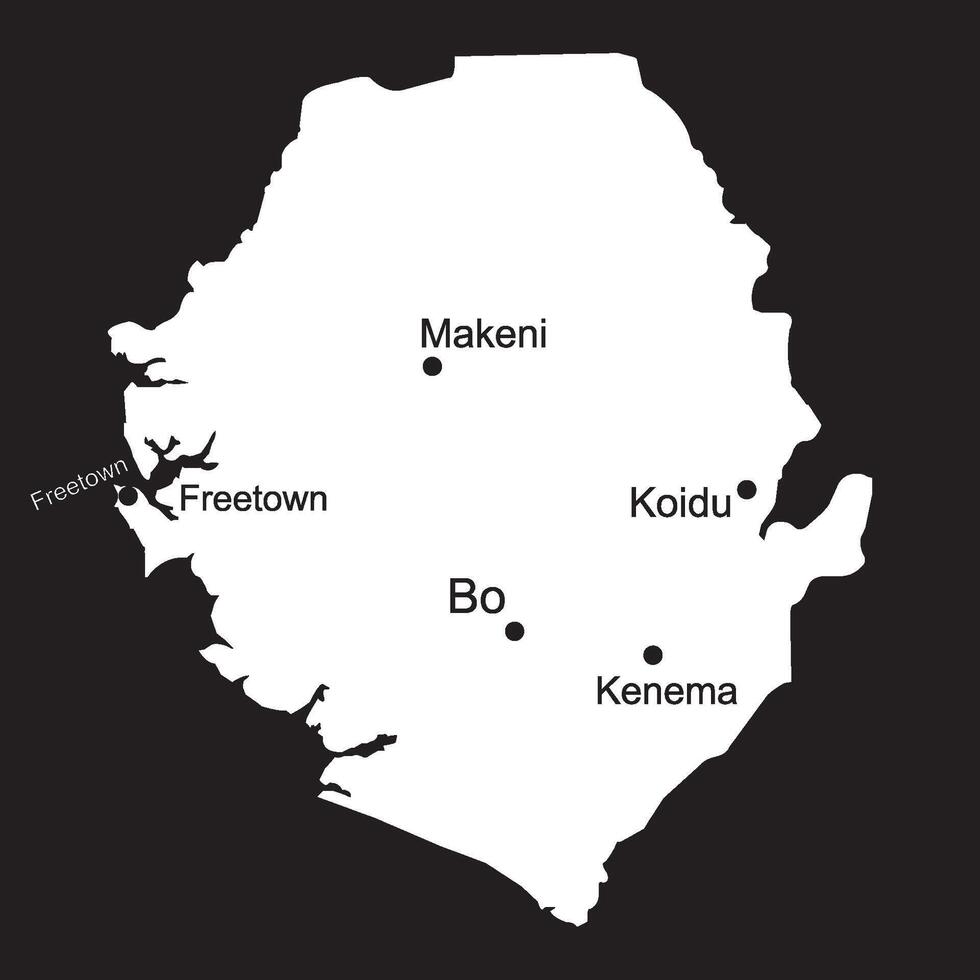Sierra leonne map vector