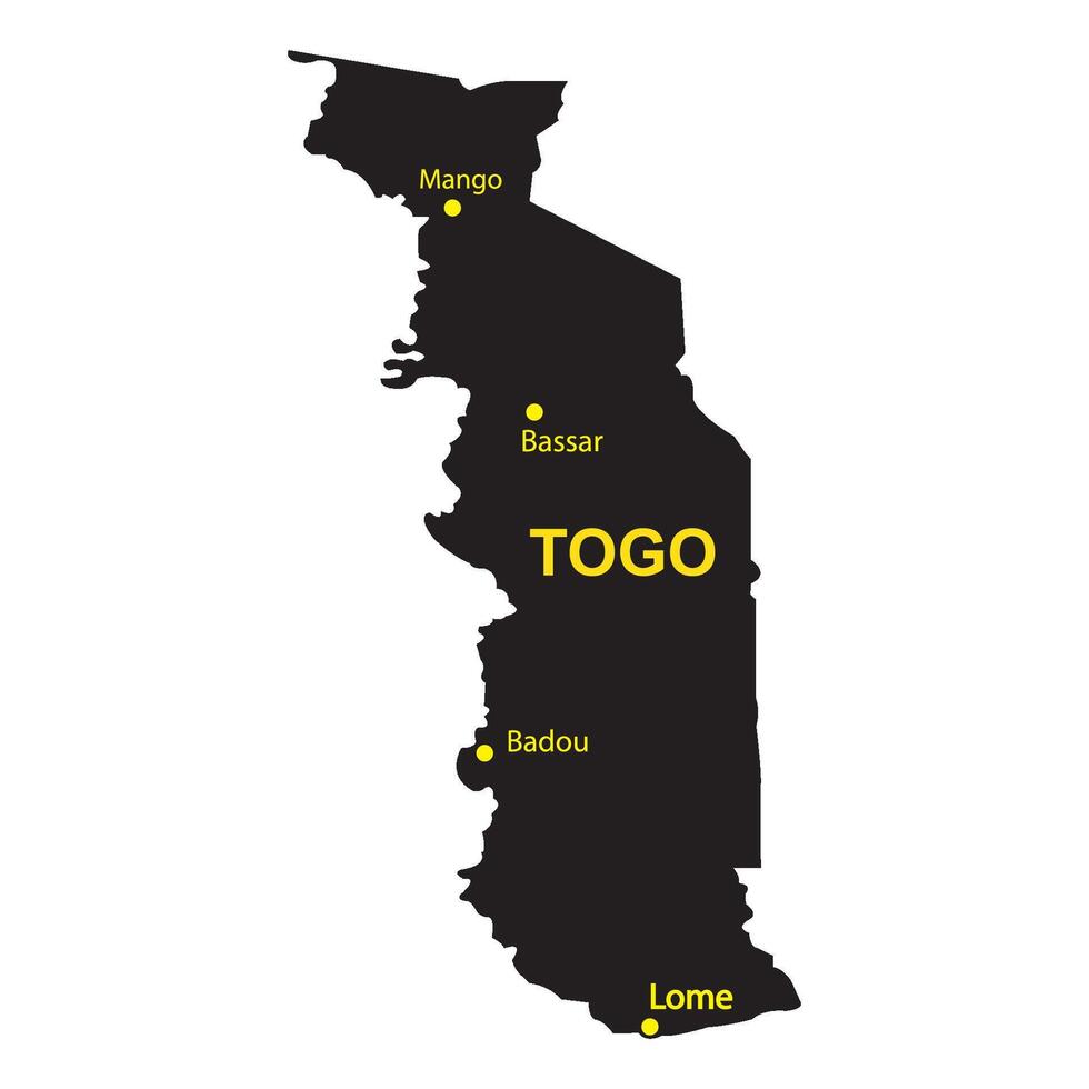Togo country map vector