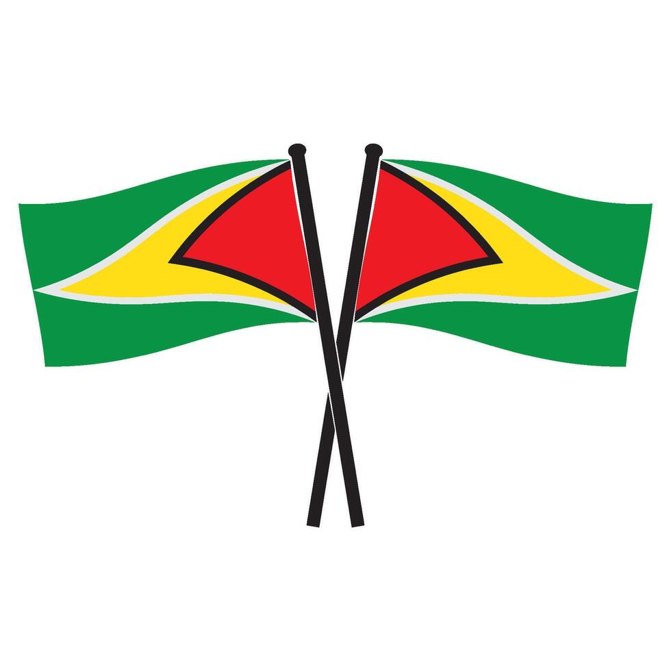 flag of the country of Guyana vector
