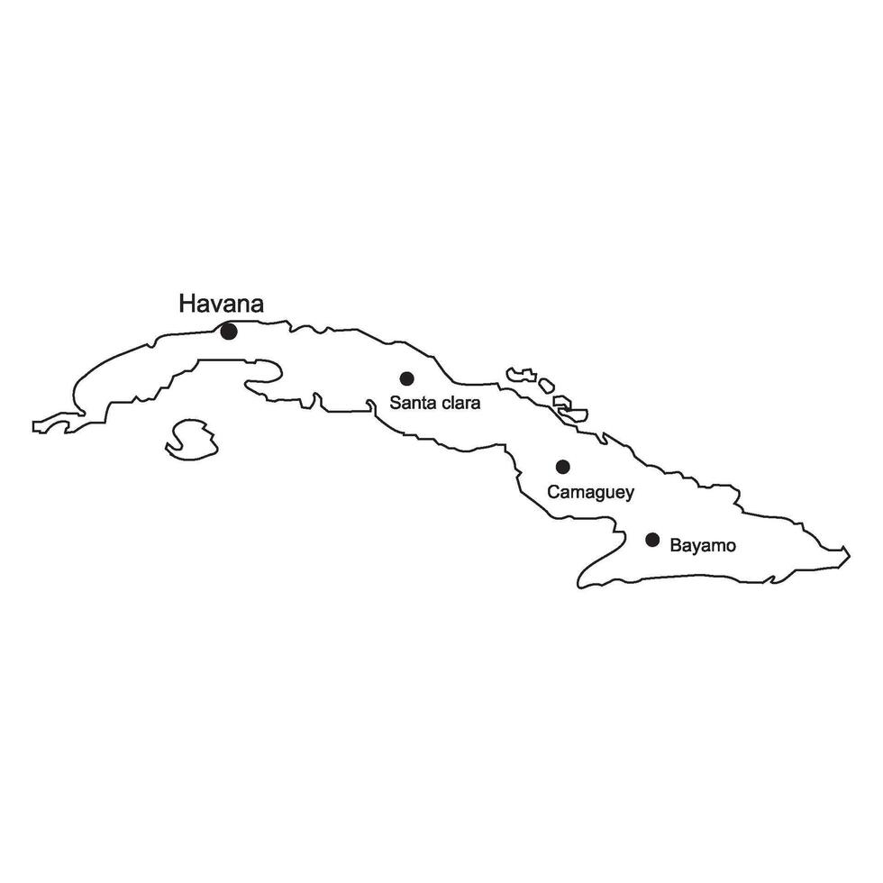 Cuba map design vector
