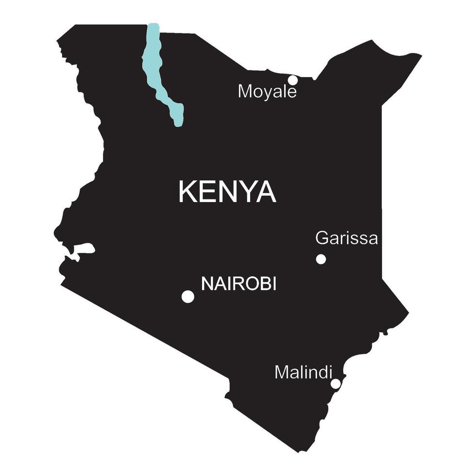 Kenya country map vector