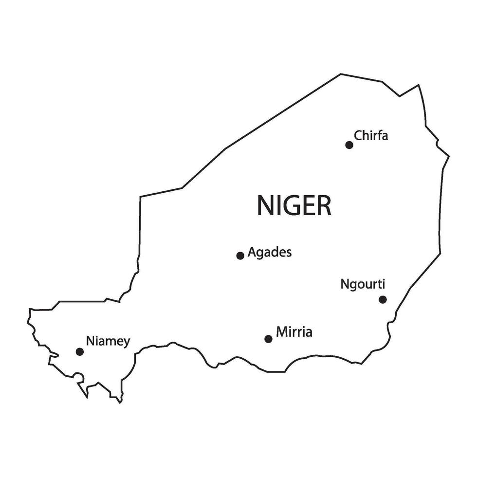 Niger map icon vector