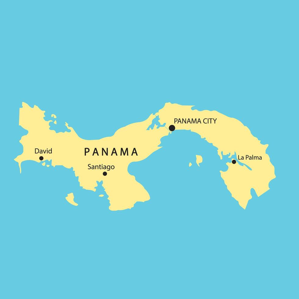 Panama map icon vector