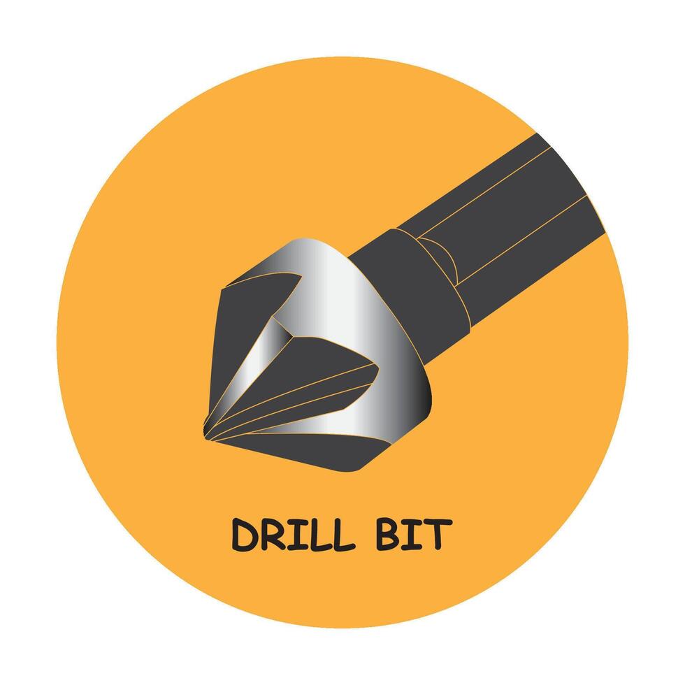 Drill bit icon vector