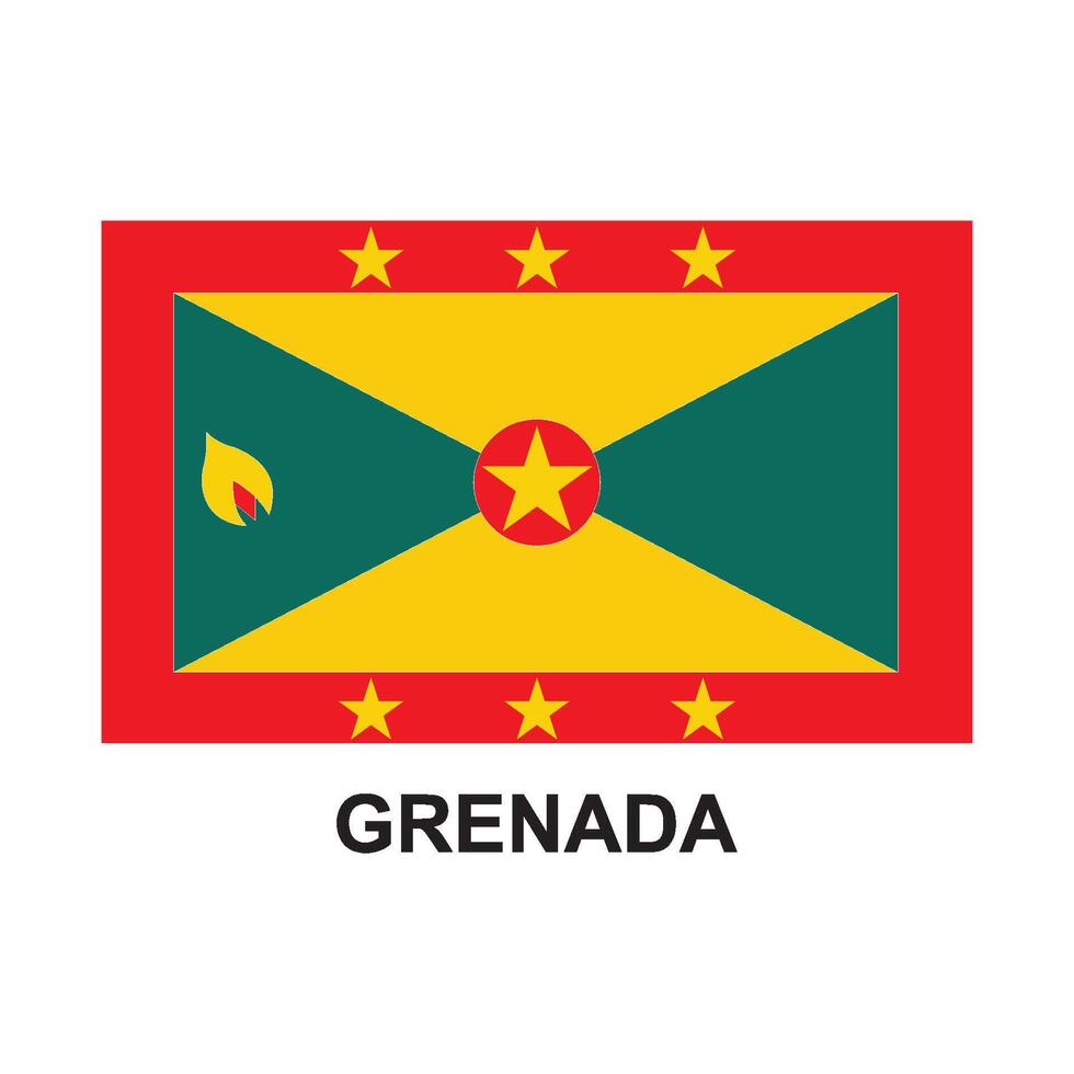 Grenada flag icon vector
