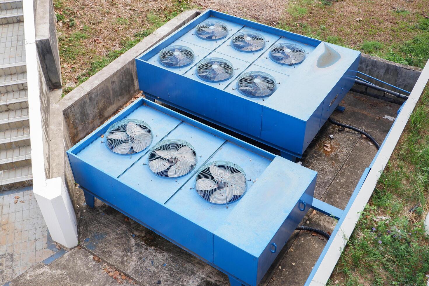 large blower for outdoor unit air conditioning. photo