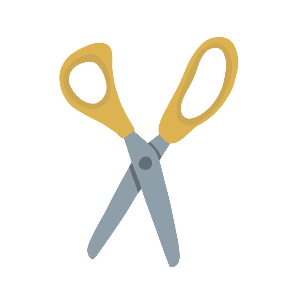 Illustration of scissors on a white background. vector
