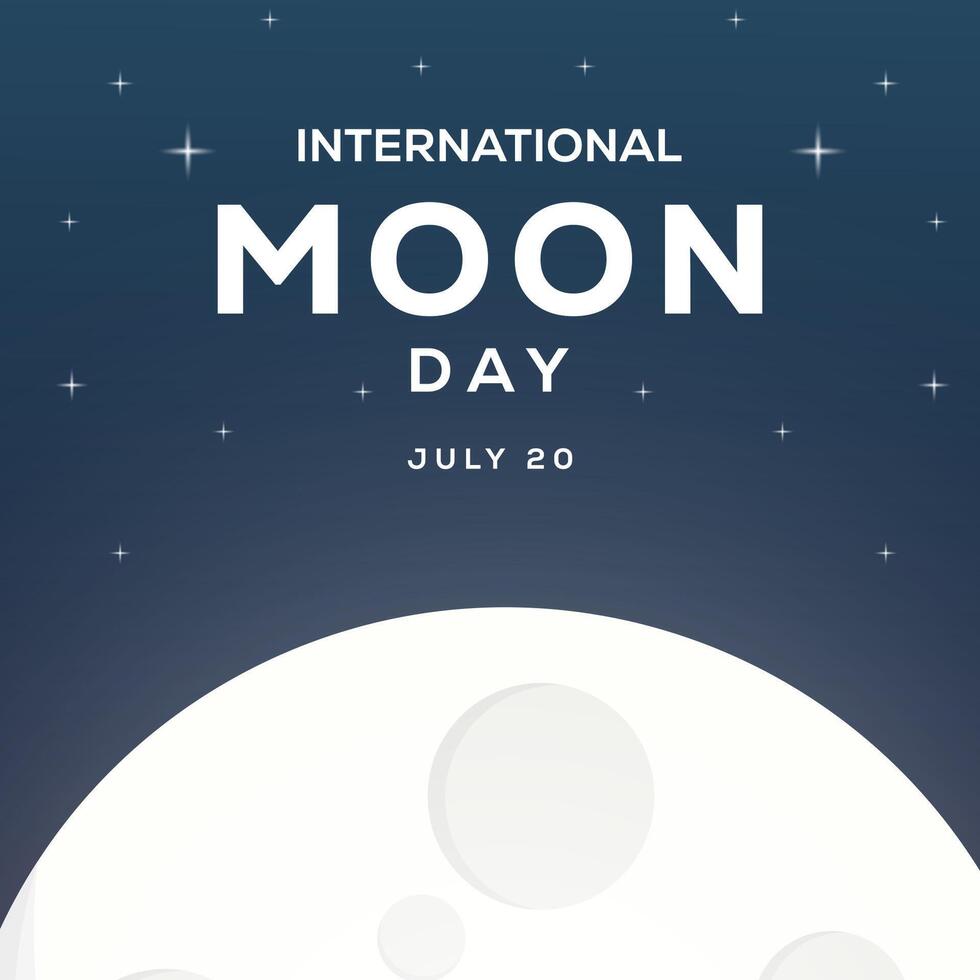 gradient International Moon Day illustration design vector