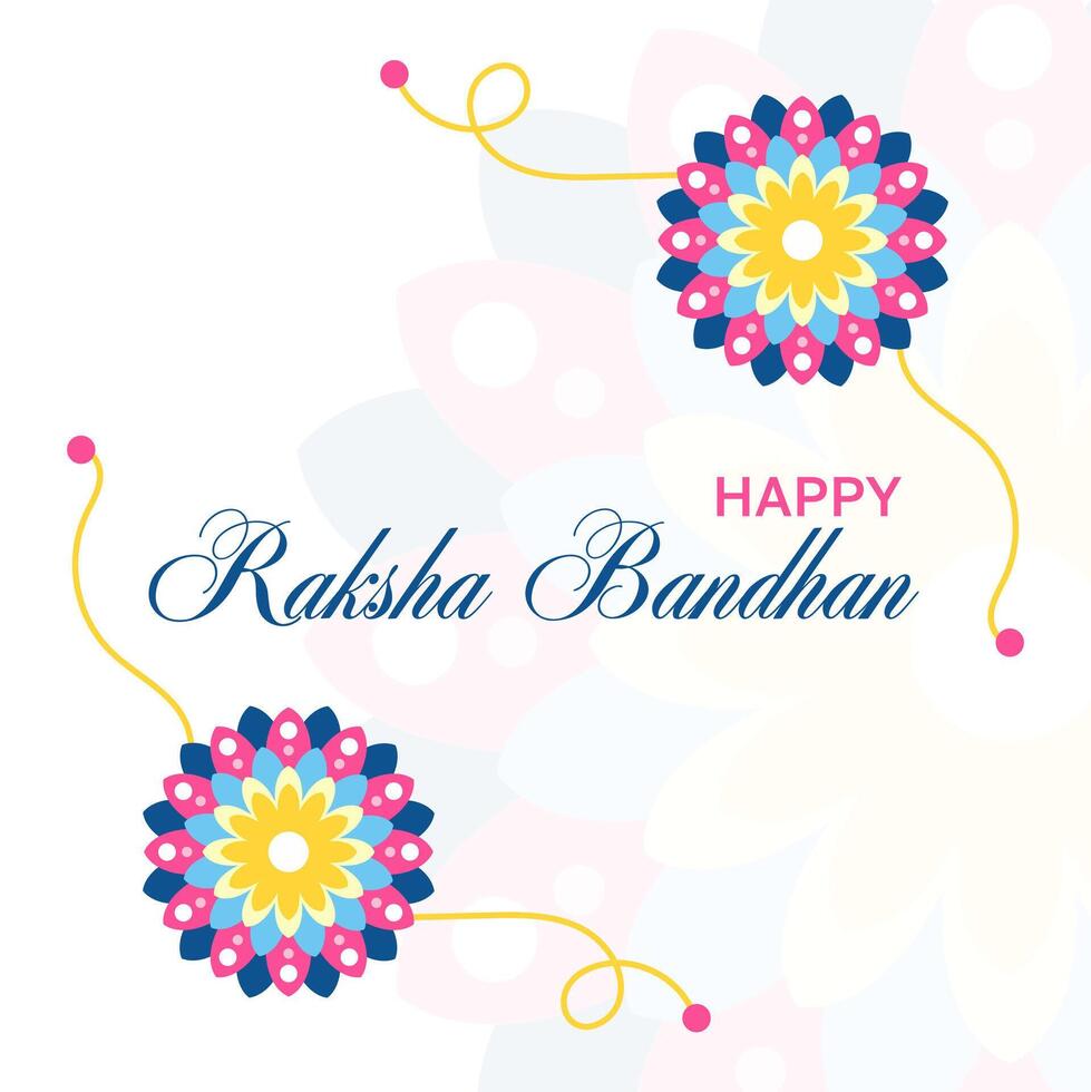 Indian festival Raksha Bandhan greeting card or banner. illustration vector