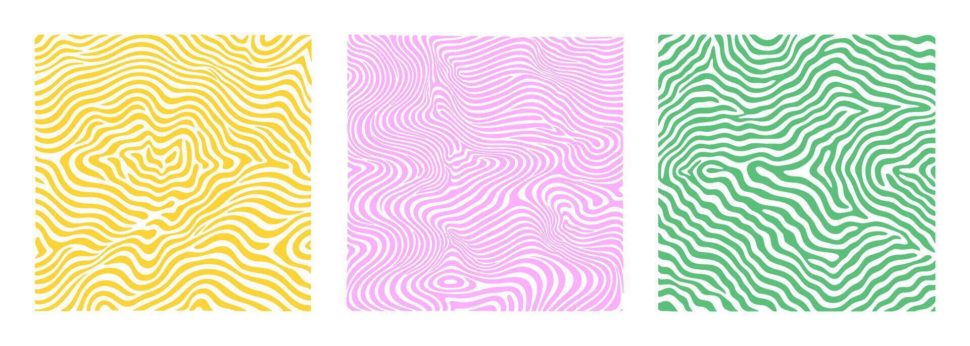Groovy psychedelic Y2K style swirl background flat style design illustration. vector