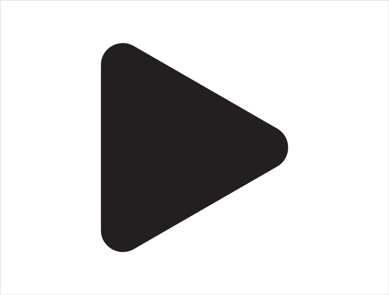 Play button silhouette on white background vector