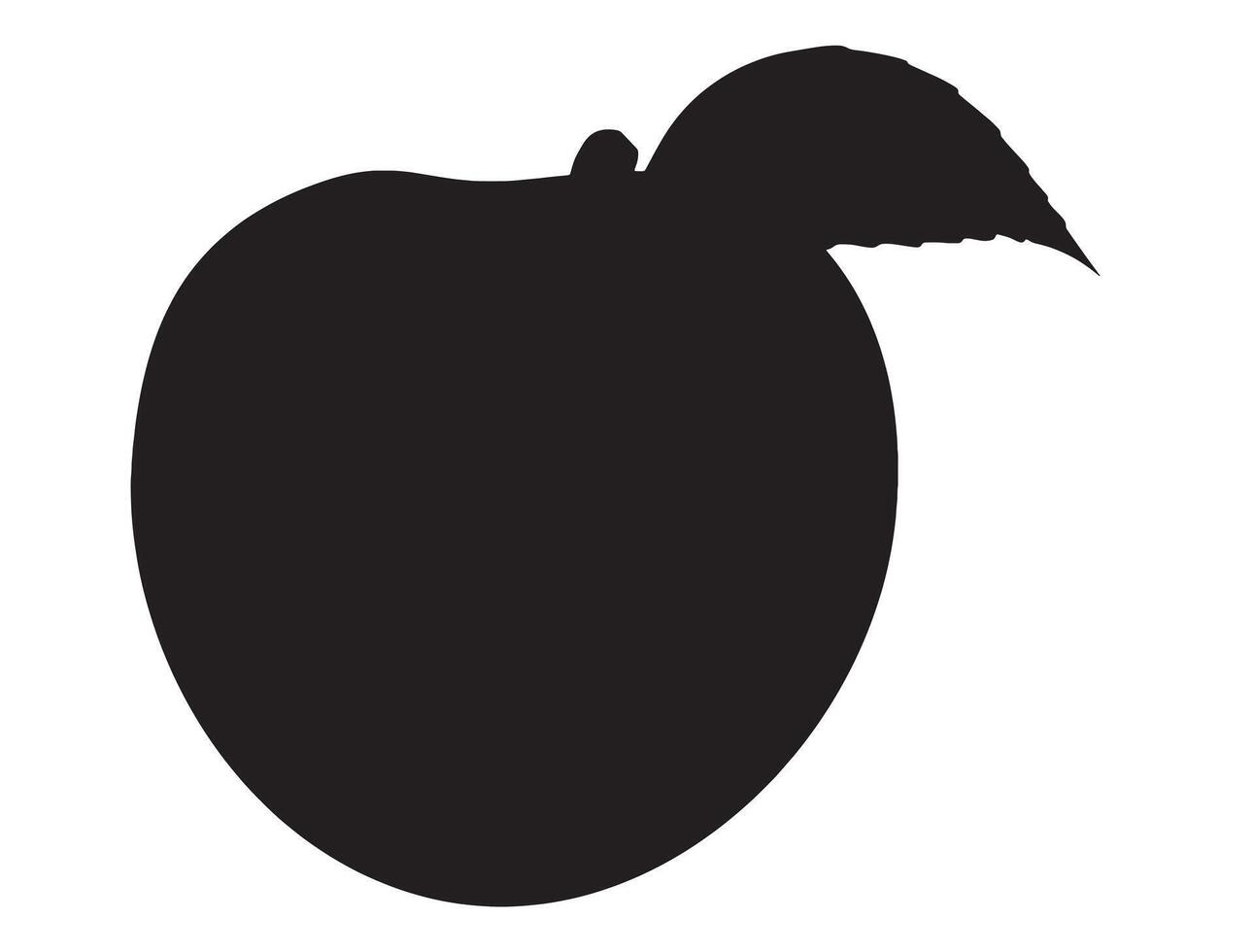 Peach silhouette on white background vector