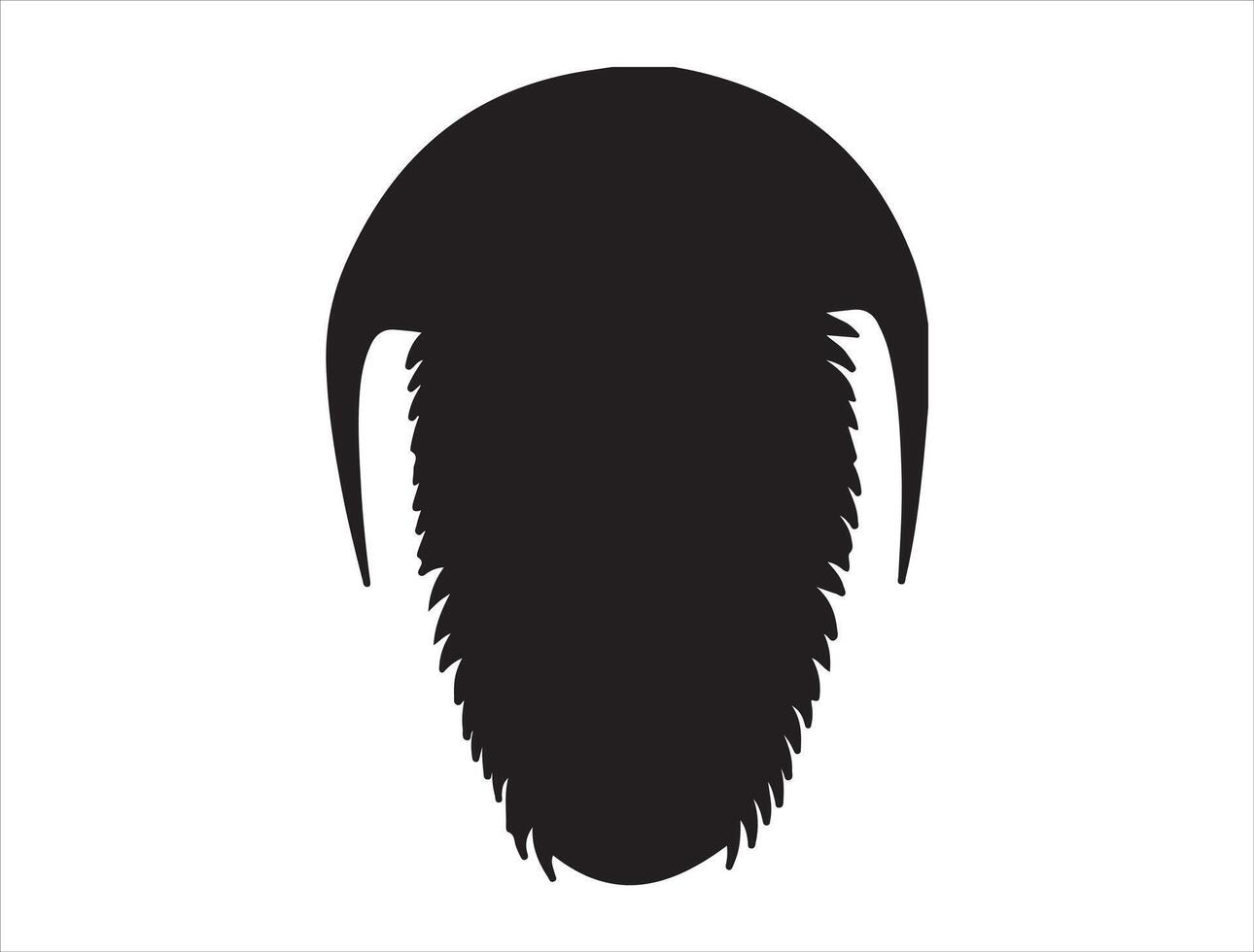 Trilobite silhouette on white background vector